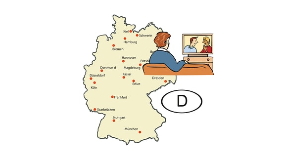 Collage Dvbt2 - Deutsche Städte - Fernsehen