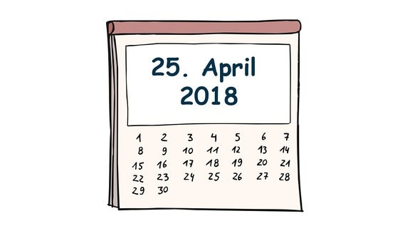 Leichte Sprache: Datum 25. April 2018