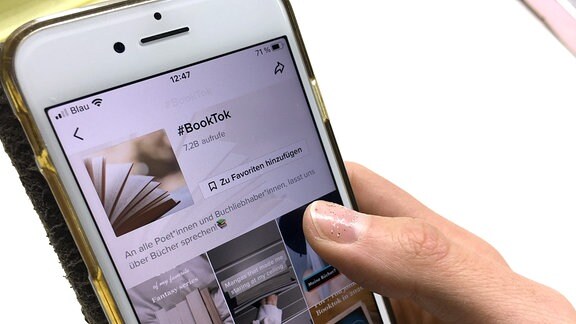 Die App BookTok auf einem Smartphone
