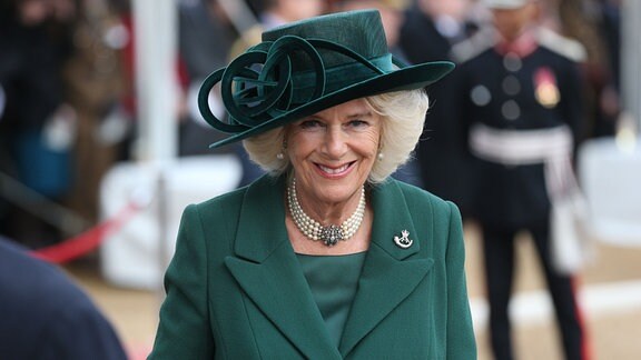 Herzogin Camilla kommt am 09.03.2017 für eine Militärparade auf der Horse Guards Parade in London (GroÃbritannien) an, vor der Einweihung eines Denkmals zu Ehren des militärischen und zivilen Personals, das im Golfkrieg sowie in Irak und Afghanistan ihrem Land gedient haben.