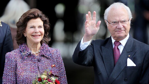 König Carl XVI. Gustaf und seine Frau Königin Silvia von Schweden