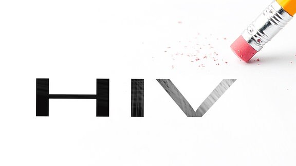 Illustration HIV und Bleistift