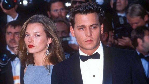 Kate Moss und Johnny Depp, 1997 in Cannes