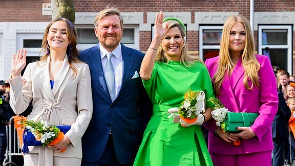 König Willem-Alexander, Königin Maxima, Prinzessin Amalia und Prinzessin Ariane