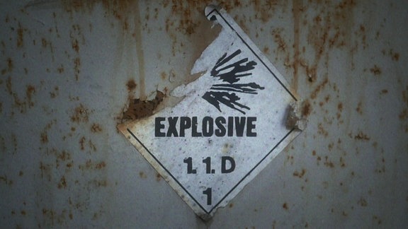 Beschriftung "Explosiv"