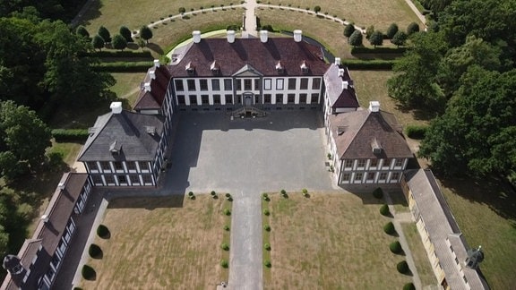 Luftaufnahme Schloss Oranienbaum