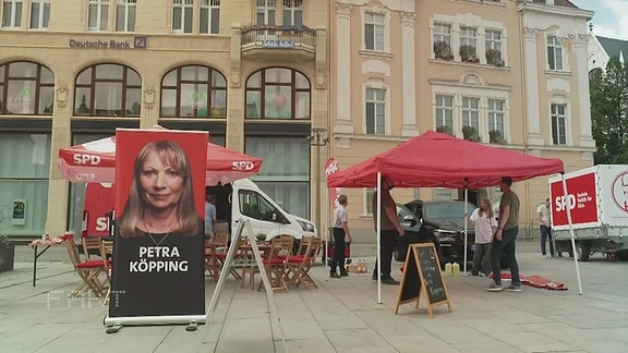 Wahlstand der SPD in Görlitz