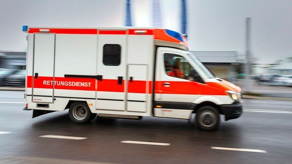 Ein Rettungswagen im Einsatz