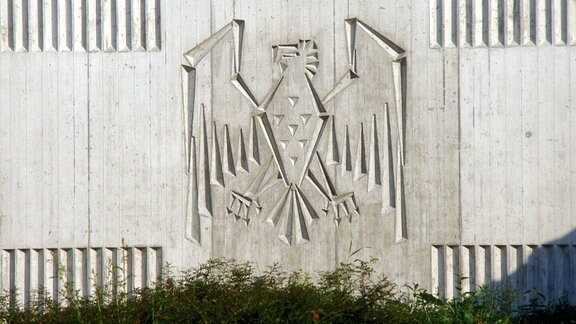 Bundesadler am Eingang der ehemaligen BND-Zentrale Pullach