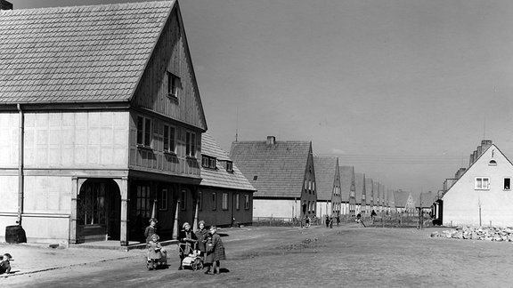 Danziger Dorf in Magdeburg, aufgenommen 1939 