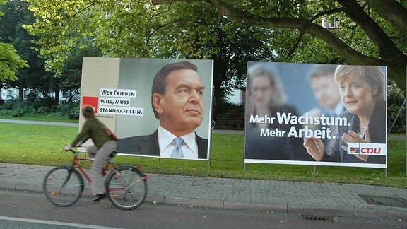 Wahlplakate (SPD und CDU)