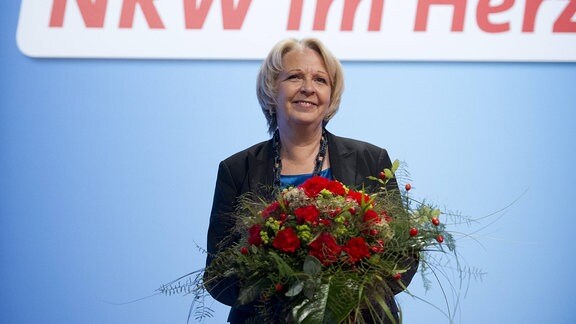 Hannelore Kraft, NRW-Ministerpräsidentin und Landesvorsitzende, nach ihrer Wiederwahl, Ordentlicher Landesparteitag der NRW-SPD