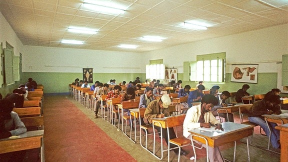 Studenten waährend der Prüfung