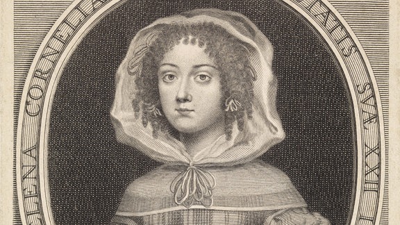 Portrait von Elena Lucrezia Cornaro Piscopia, 1668