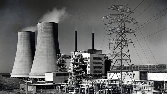 Atomkraftwerk in Calder Hall, England