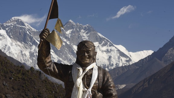 Das Denkmal von Sardar Tenzing Norgay Sherpa.