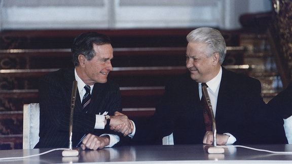 George H. W. Bush und Boris Jelzin, 1993