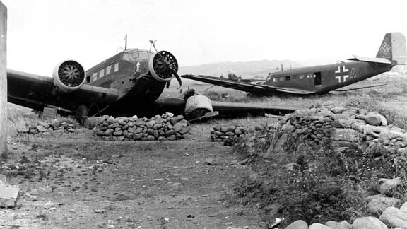 Zerstörte Junkers Ju 52