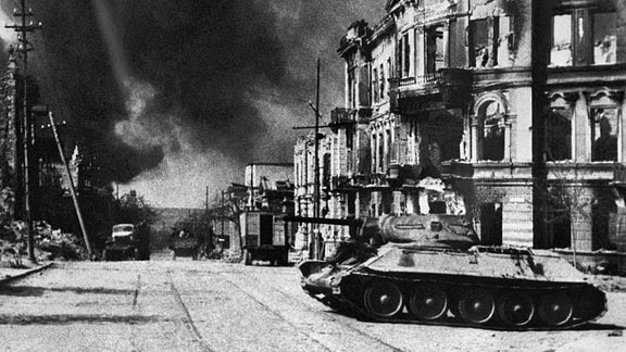 T-34-Panzer in Sewastopol auf der Krim 1944