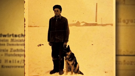 Werner Meyer mit Hund 