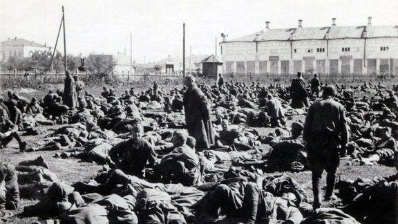 Lager mit sowjetischen Kriegsgefangenen 1941