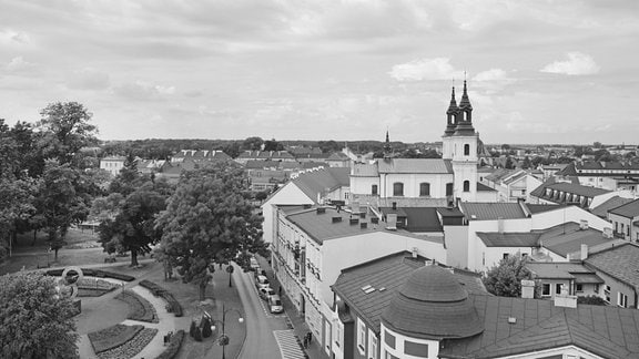 Zentrum der Kleinstadt Wielun in Polen 2019