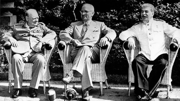 Winston Churchill, Harry Truman und Joseph Stalin