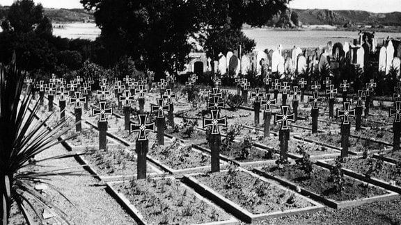 Deutscher Soldatenfriedhof auf Jersey 1945