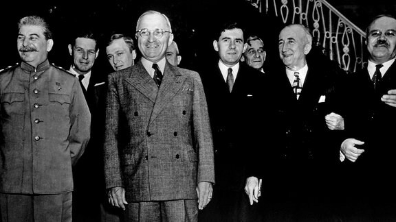 Josef Stalin, Harry S. Truman, James Byrnes und Wjatscheslaw Molotow