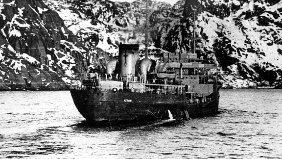 Gefängnisschiff Altmark 1940 im Jøssingfjord