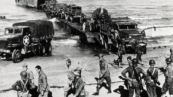 Landung von US-Truppen bei Toulon in Südfrankreich 1944