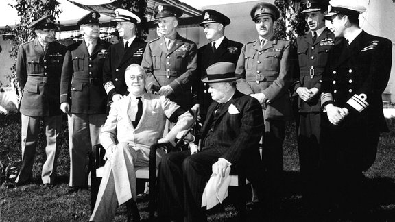 Roosevelt und Churchill auf der Casablanca-Konferenz 1943