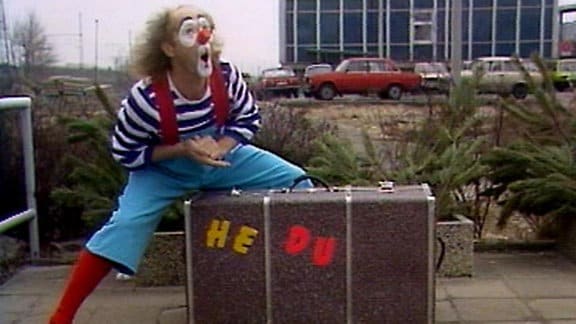 Clown Hampel mit He-du-Koffer