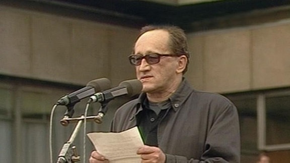 Heiner Müller am 4.11.1989 in Berlin