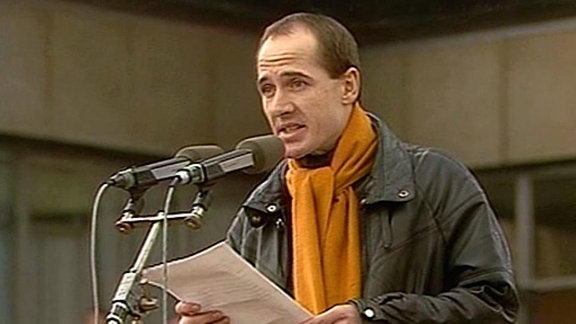 Ulrich Mühe am 4.11.1989 in Berlin