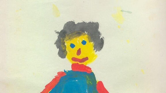 Kinderbild von Katharina Handy mit einer Friseurin