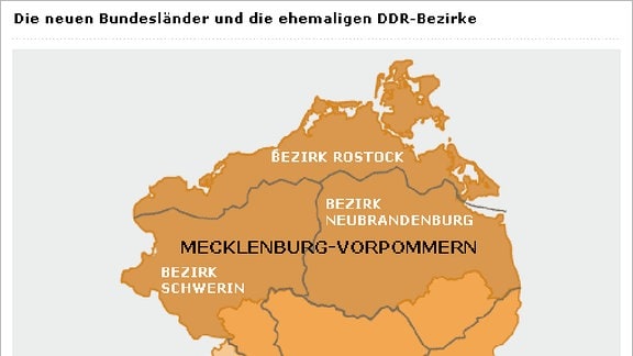 Die neuen Bundesländer und die ehemaligen DDR-Bezirke