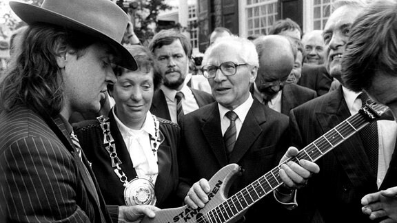 Udo Lindenberg und Erich Honecker 1987