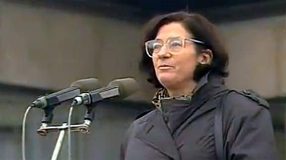 Christa Wolf am 04.11.1989 ihre Rede auf dem Alexanderplatz 