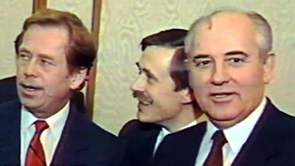 Vaclav Havel und Michail Gorbatschow