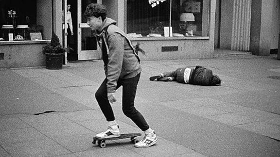 Skateborder in der 1980er-Jahren