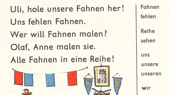 F wie Fahne – aus einem DDR-Schulbuch