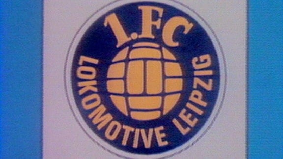 alte Tv Bilder Fußball, DDR emblem 1. FC Lokomotive Leipzig