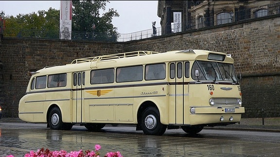 Bestens restaurierter 66er des Baujahres 1972 der Dresdner Verkehrsbetriebe