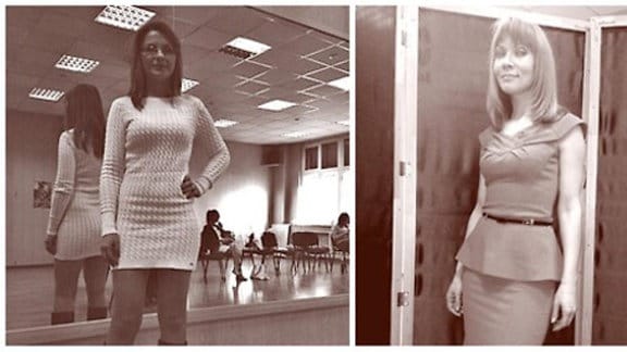 Frauen in russischen Luderschulen.