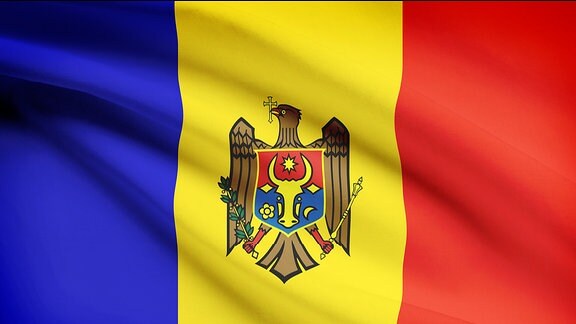 Flagge von Republik Moldau Moldawien.