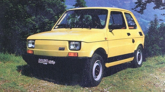 Gelber Polski Fiat 126 p