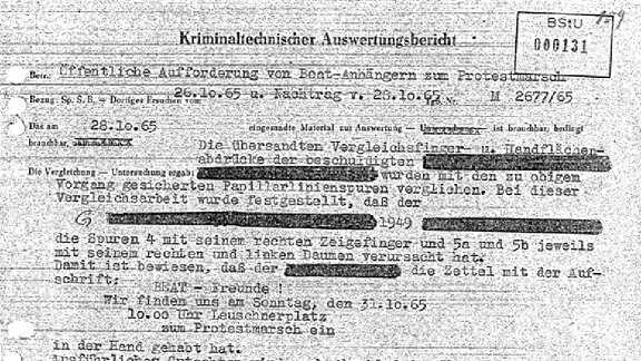 BStU-Dokumente zur Leipziger Beatdemo 1965