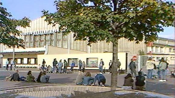 Die Werner-Seelenbinder-Halle in Ost-Berlin