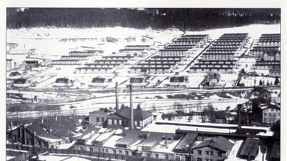 In Johanngeorgenstadt errichtete die Wismut AG 1947 Wohnungen für die Bergmänner.